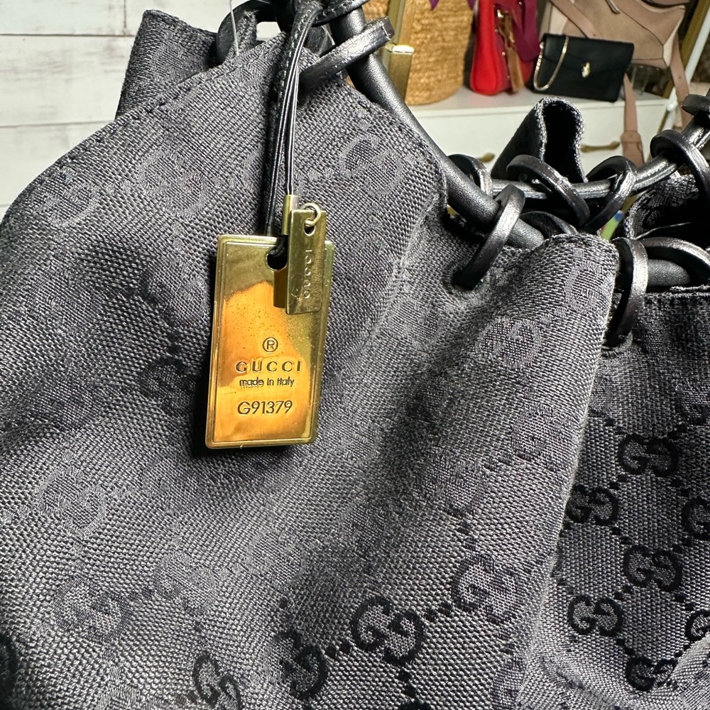 Gucci Canvas Bucket Bag - Picture 2 of 11